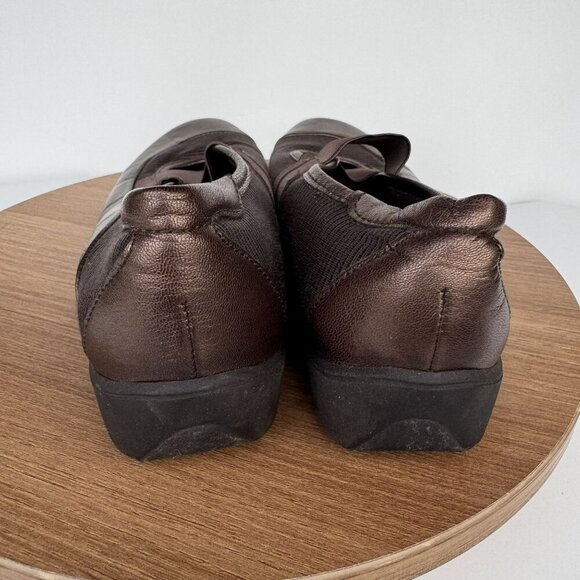 Munro Bronze Brown Leather Ballet Slip-On Comfort Support Shoes 7.5N‎ Narrow - Picture 4 of 7